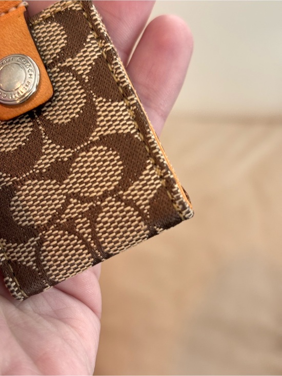 COACH Vintage Picture Frame Bag Charm In Signature Canvas